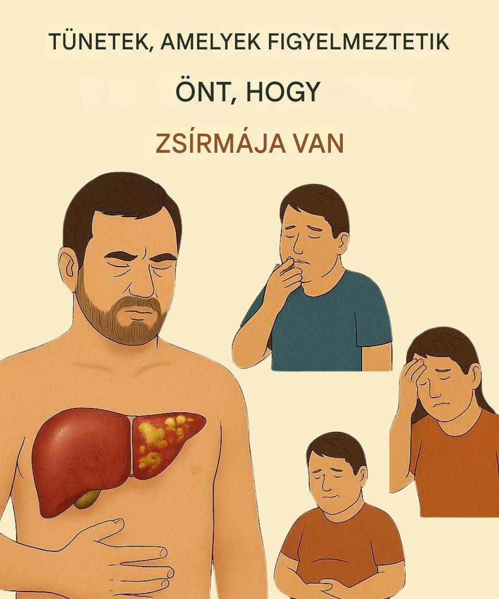Ezek a tünetek figyelmeztetnek arra, hogy zsírmájod van, és megtudhatod, mit tehetsz ellene, és hogyan küzdhetsz le.