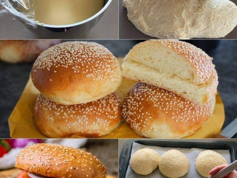 Hamburgerzsemlék: Recept magas és puha hamburgerzsemlékhez