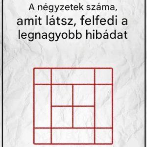 A négyzetek száma, amit látsz, felfedi a…