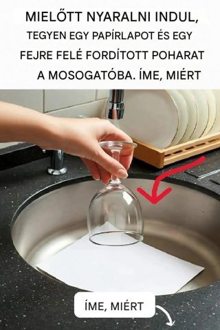 A nyaralási trükk, amiről sosem tudtad, hogy szükséged van rá: Miért kell mindig egy poharat és papírt a mosogatóban hagynod utazás előtt?