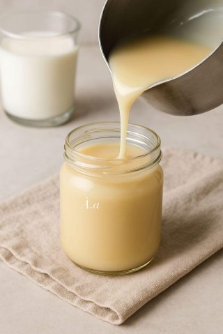 Házi készítésű édesített sűrített tej