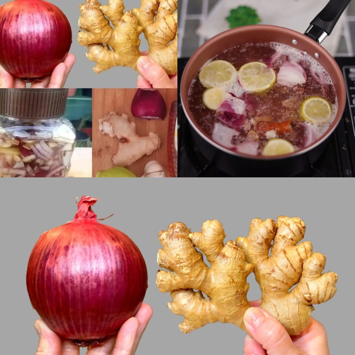Az erőteljes recept gyömbérrel és vöröshagymával