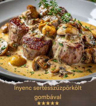 Ínyenc sertésszűzpörkölt gombával