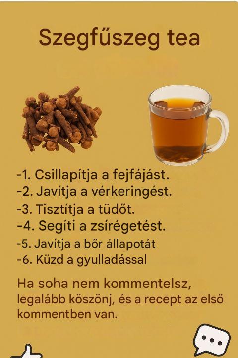 “Szegfűszeg tea: előnyök, receptek és óvintézkedések”