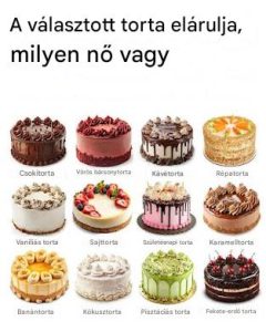 A kiválasztott torta elárulja, milyen nő vagy
