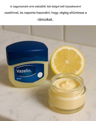 A nagymamám erre esküdött: két összetevőt vazelinnel összekeverni és naponta bekenni, hogy végleg eltűnjenek a ráncok.
