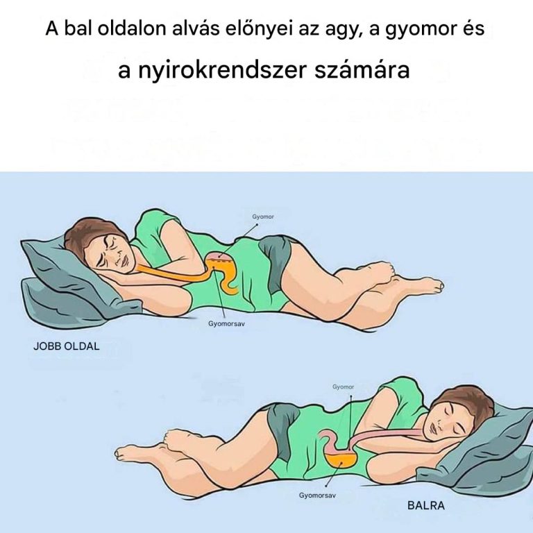 Íme a bal oldalon alvás előnyei az agyunk, a gyomrunk és a glimfatikus rendszerünk számára: