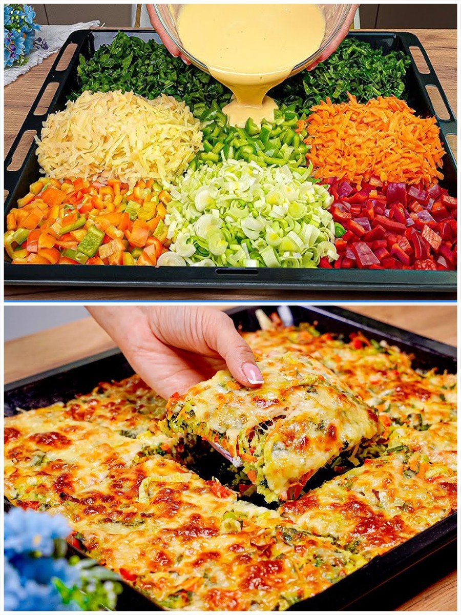 Színes zöldséggratin sütőlapon – egyszerű, egészséges és fantasztikusan finom!
