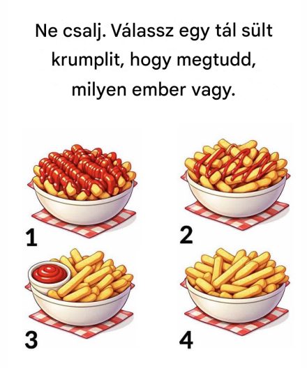 Válassz egy tál sült krumplit, hogy megtudd, milyen ember vagy.