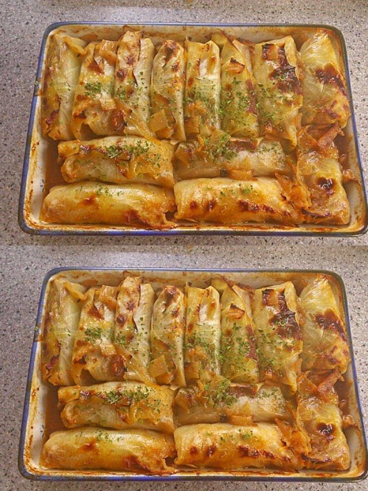 Töltött káposztaragu (sült)
