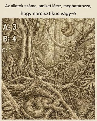 Az állatok száma, amelyeket látsz, eldönti, hogy nárcisztikus vagy-e