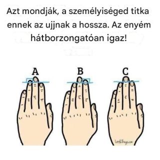 A személyiséged titka ennek az ujjnak a hossza.