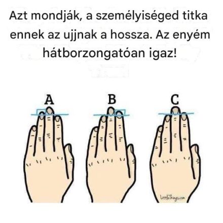 A személyiséged titka ennek az ujjnak a hossza.