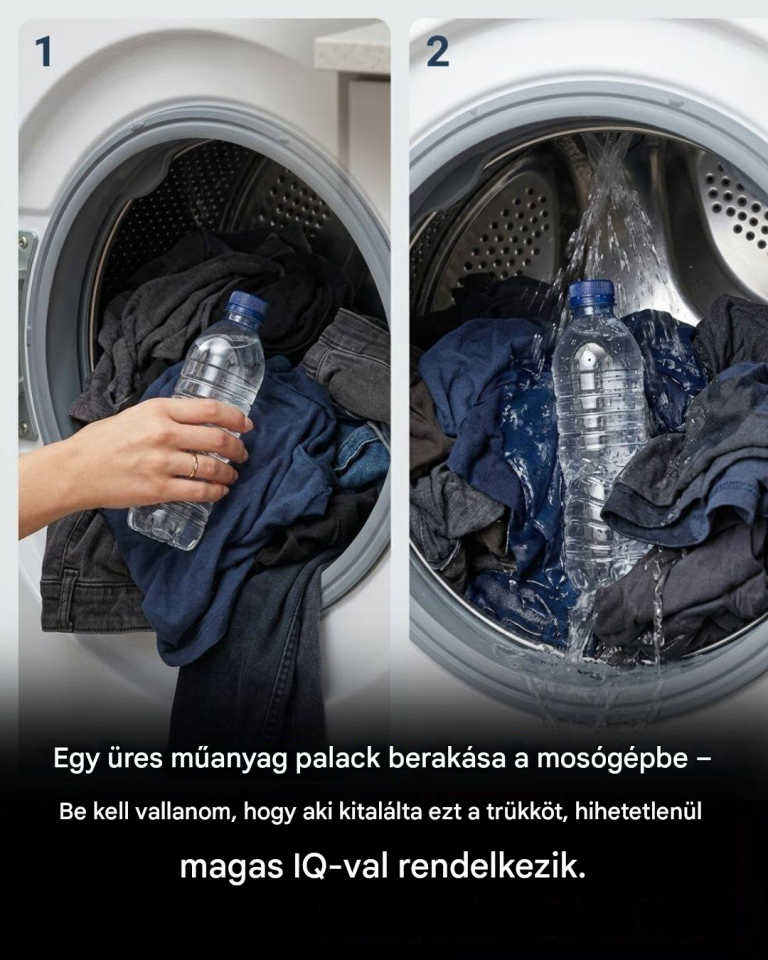 Tegyél egy üres műanyag palackot a mosógépbe: Egy egyszerű trükk, amiről a legtöbb ember nem tud