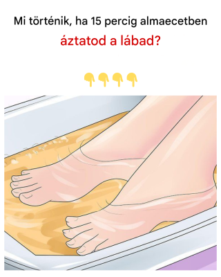 Almaecetes lábáztatás: Kipróbáltam 15 percig, és íme az eredmény