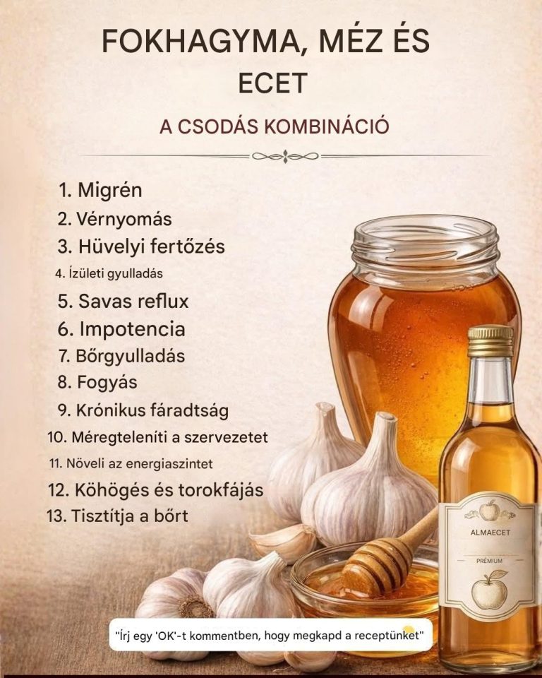 Fokhagyma, méz és almaecet: Előnyök, Recept