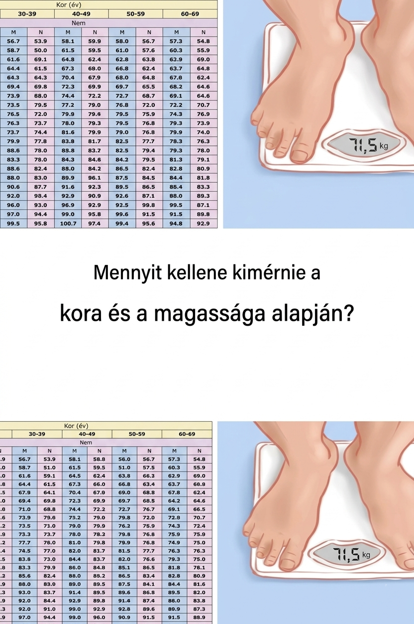 mennyit kellene kisúlyoznod a korod és a magasságod alapján