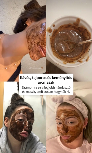 A tökéletes házi arcmaszk: Kávé, tejpor és keményítő a ragyogó bőrért