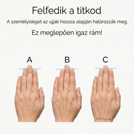 Azt mondják, a személyiség titka az ujjad hossza. Furcsa módon, ez rám is igaz!
