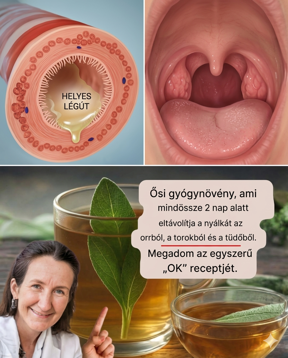 Ősi gyógynövény, amely mindössze 2 nap alatt eltávolítja a nyálkát az orrból, a torokból és a tüdőből