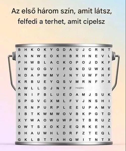 Az első három szín, amit látsz, felfedi a terhet, amit cipelsz