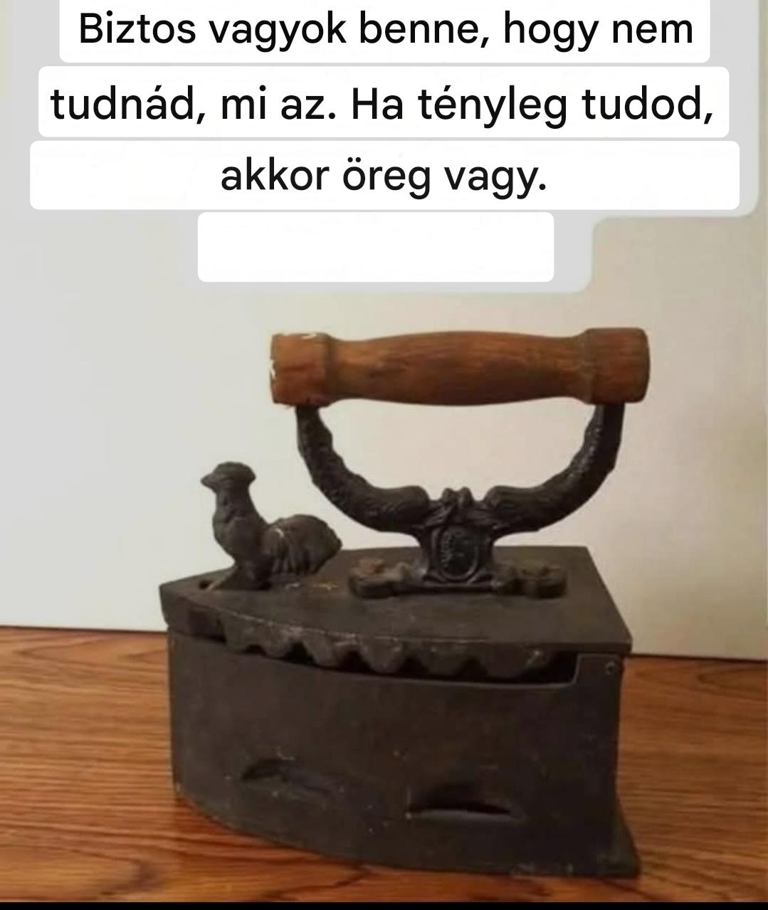 A képen látható „rejtélyes” tárgy: egy vasból készült szénvödör