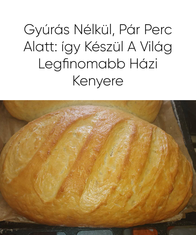 Gyúrás nélkül, pár perc alatt: így készül a világ legfinomabb házi kenyere