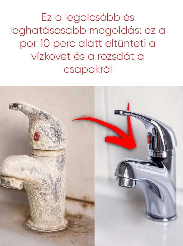 Ez a legolcsóbb és leghatásosabb megoldás: ez a por 10 perc alatt eltünteti a vízkövet és a rozsdát a csapokról