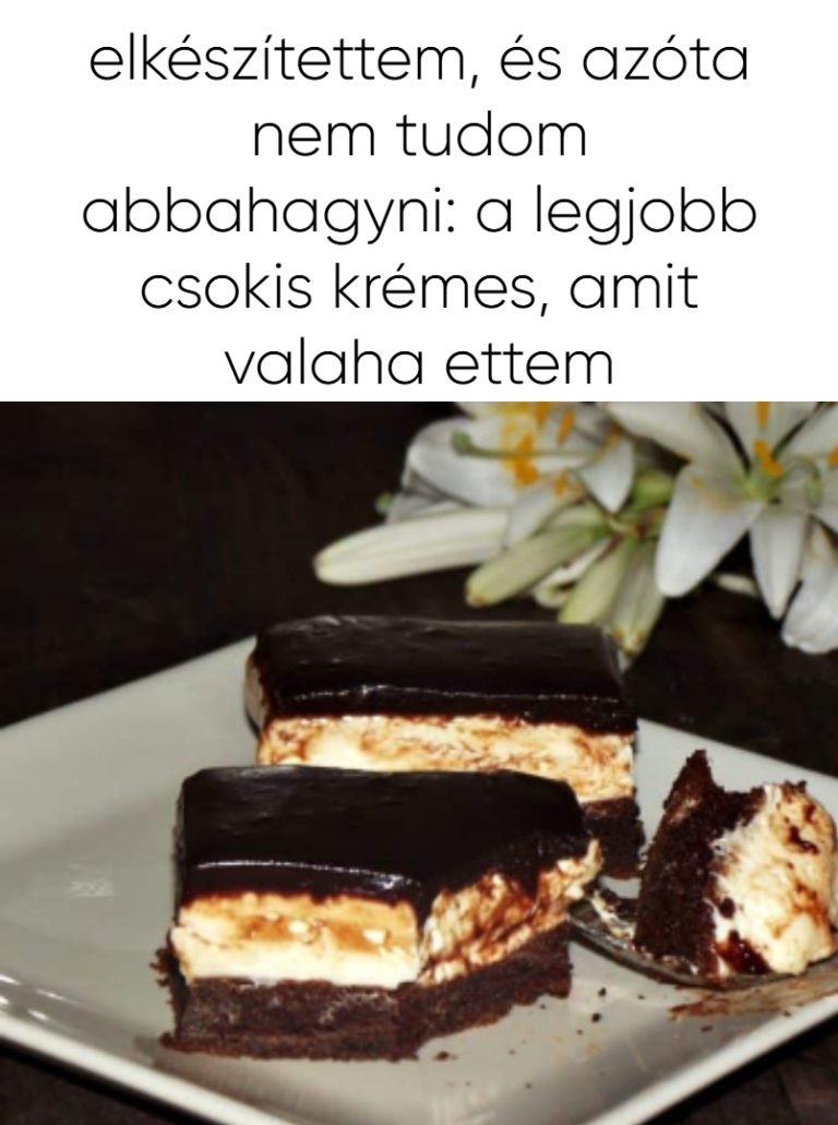 Elkészítettem, és azóta nem tudom abbahagyni: a legjobb csokis krémes, amit valaha ettem