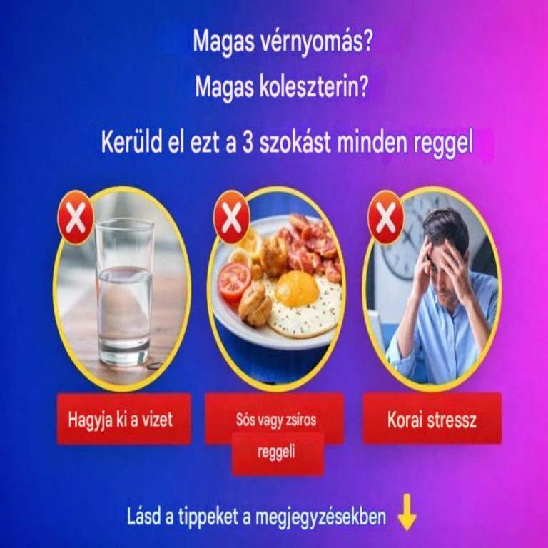 Magas vérnyomás és magas koleszterinszint: 3 dolog, amit minden reggel kerülni kell