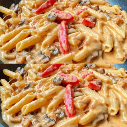 Krémes gombás penne recept
