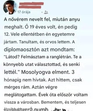 Miután felnevelt, a nővéremet „senkinek” neveztem – aztán rájöttem, mennyire tévedtem