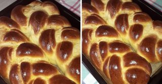 Egyszerű Húsvéti fonott kalács recept