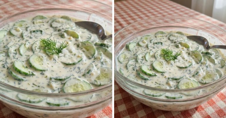 Kapros joghurtos uborkasaláta recept, nagyon finom és krémes