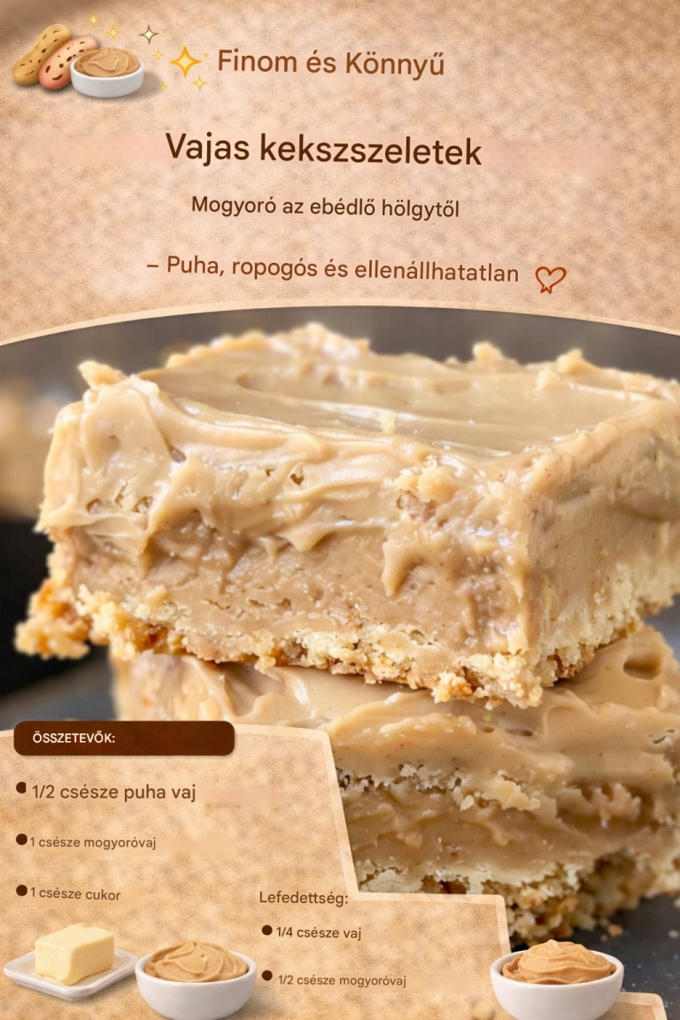 Mogyoróvajas csokoládés sütiszeletek