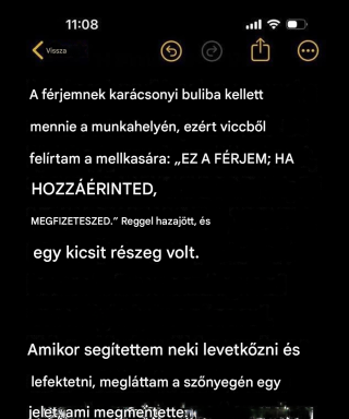 A férjem mellkasán lévő üzenet megdöbbentő felfedezéshez vezet.